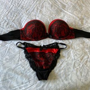 Push up strapless, bikini set